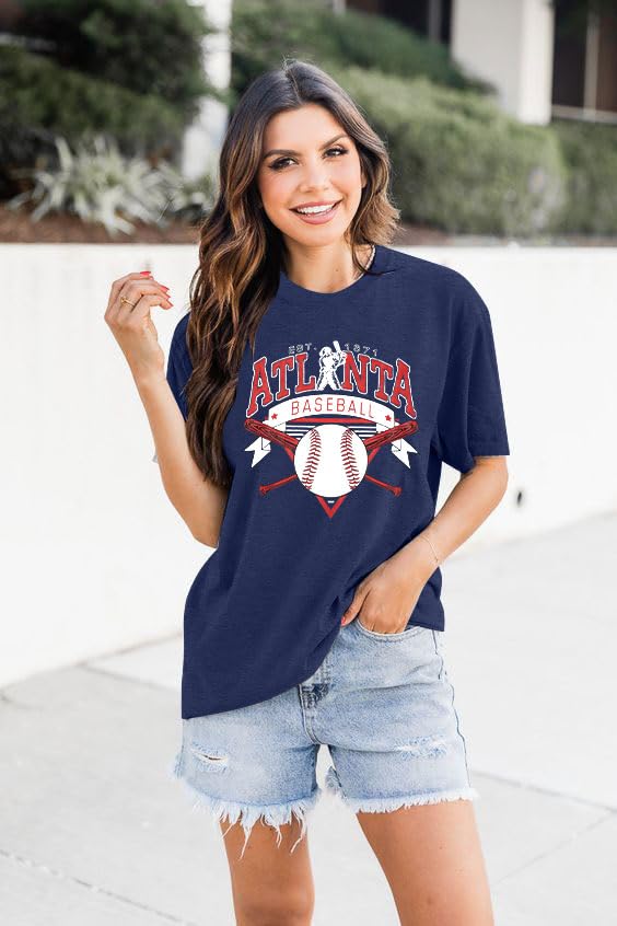 Baseball Shirts Women Baseball Mom T-Shirt Game Day Shirt Baseball Fan Tee Vintage Short Sleeve Tops4