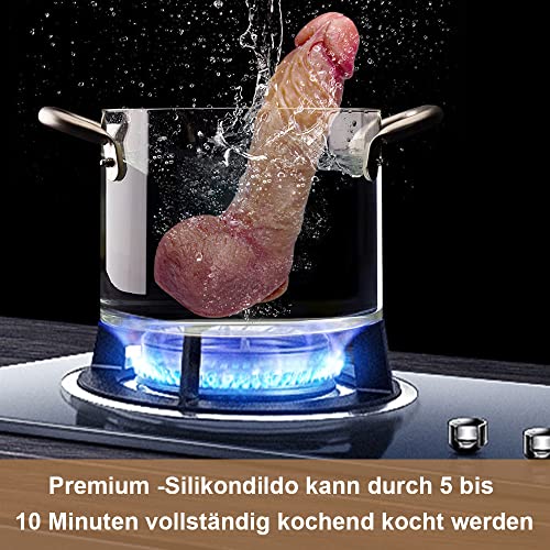 23.5cm dildo mit sperma spritzfunktion, riesen Penis mit starkem Saugnapf für freihändiges Spielen, großer realistischer, Silikon, dickes Spielzeug für damen, G-Punkt frauen und Männer Anal, xxl – Bild 3
