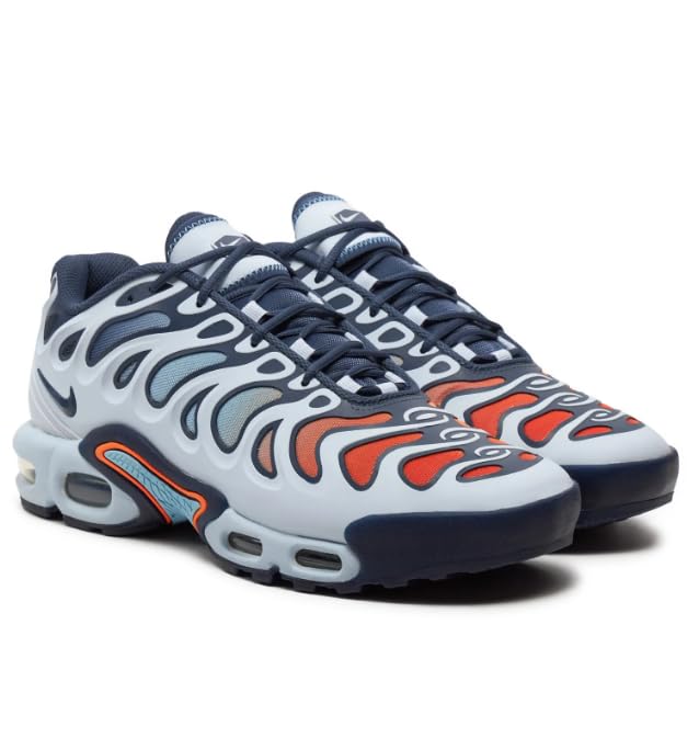 Nike Air Max Plus Drift Men's Shoes (FD4290-004, Football Grey/Aquarius Blue/Total Orange) Size 10.53
