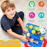 ZZXLOPEZ Gry dla Dzieci 3-latki, Tory Wyścigowe, Edukacyjne Tory Wyścigowe z 4 Samochodami Przygodowymi, gra Przygodowa, Edukacyjna Zabawka Prezentowa dla Chłopców i Dziewczynek w Wieku 3-6 Lat