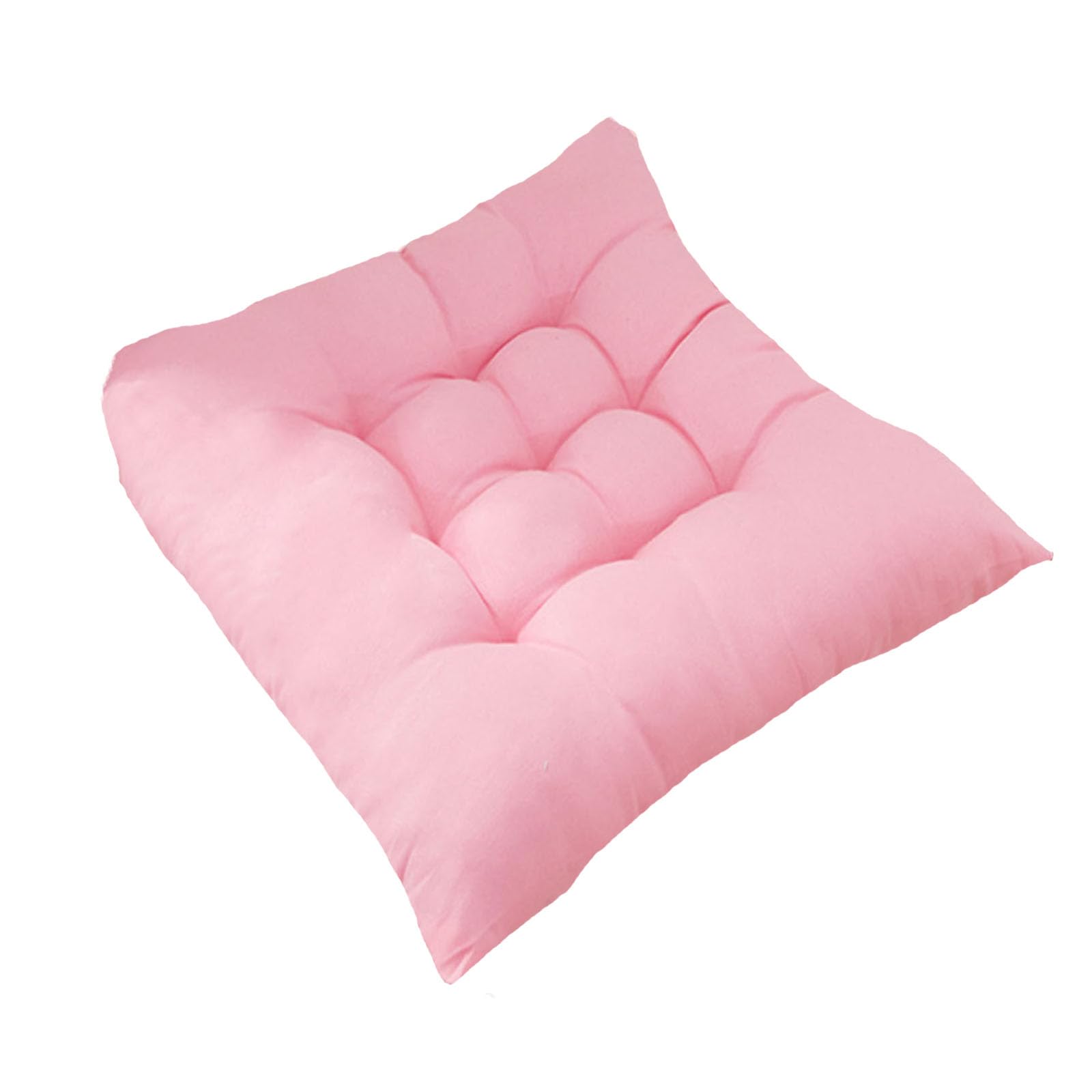 Seat Pads for Dining Chair with Ties square kitchen chair cushions set of 1/2/4/6/8 Not Waterproof Comfortable Washable for Garden Kitchen Office Classroom,pink,set of 1