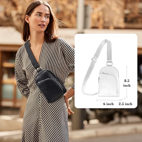Image of INICAT RFID Blocking Sling Bag, Anti Theft Crossbody Bag for Women, Travel Fanny Pack Style Purse, Vegan Leather(Black)