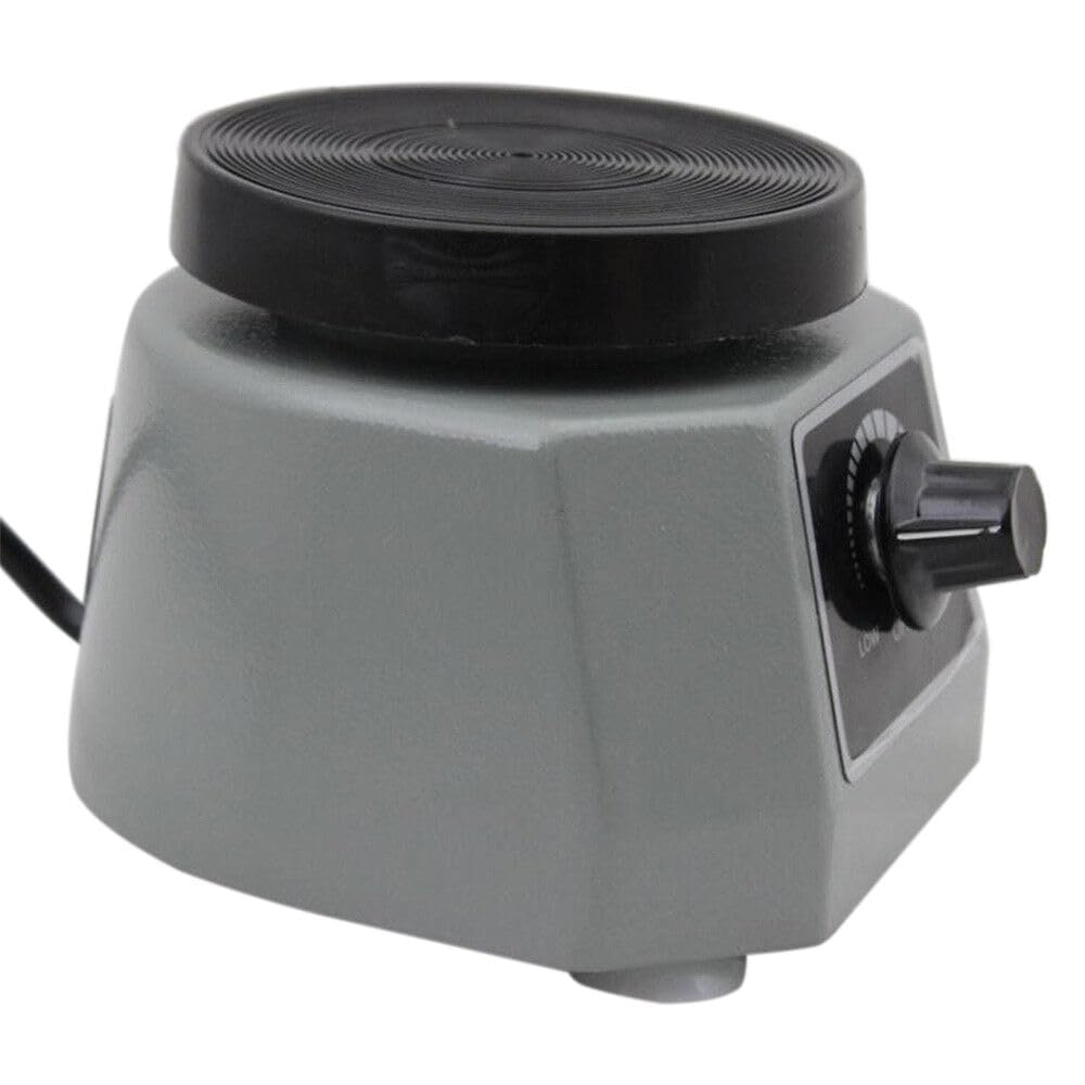 4'' Dental Oszillator, Lightakai 220V 100W Runder Vibrator Zahntechnik Shaker Oszillator Dentallaborgeräte für Mischen von Gips, Gießen von Modellen, Harzguss (EU-Stecker)