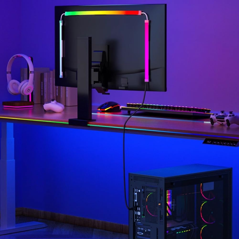 Luci led per tv, retroilluminazione tv a led, Luci a striscia led RGB intelligenti con controllo APP, luce led per tv, APP telecomando musica Sync TV ha portato luci per camera da letto,(3m(72~92in))