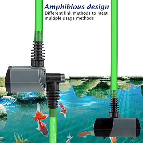 Waterrebirth (Hsup-1400F) Submersible Water Pump With Fountain Jets - Pond Pump - Submersible Pump - Water Fountain Pump - Aquarium Pump #TOP6