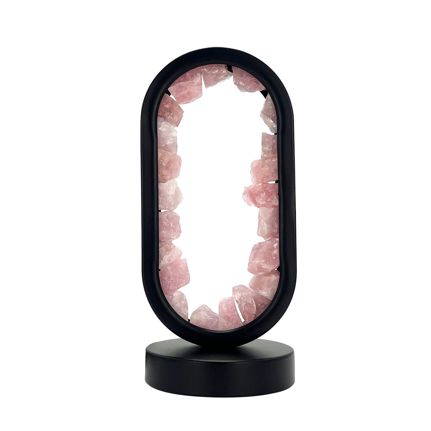 Cello Gleneagles Oval Earth Led Natural Crystal LamRose Quartz Dimmable Pink Led from B&Q