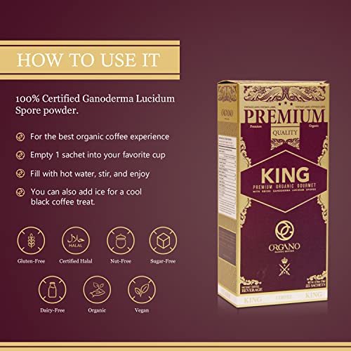 Organo Gold King Of Coffee Organic Premium Ganoderma Lucidum U.s.a. Packaging (1 Box) #TOP5