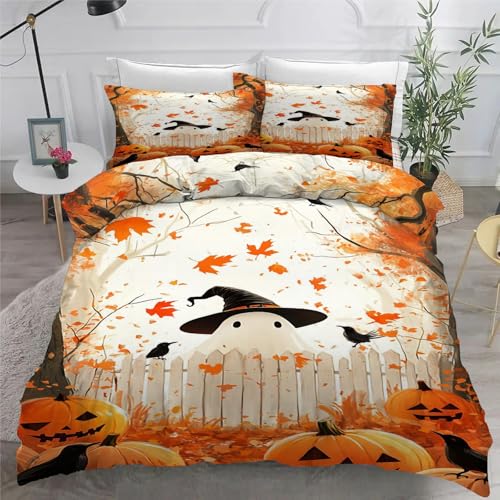 Housse de couette 140x200 élan gris parure de lit 3 pièces microfibre