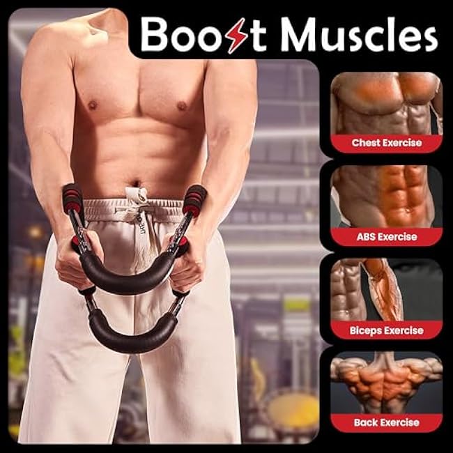 Twister Arm Trainer¨C2 Adjustable Resistance Levels 30-120lb, Arm Trainer for Men & Women with Comfortable Grip, Home Gym Equipment Chest Exerciser for Upper Body Strength, Muscle Building