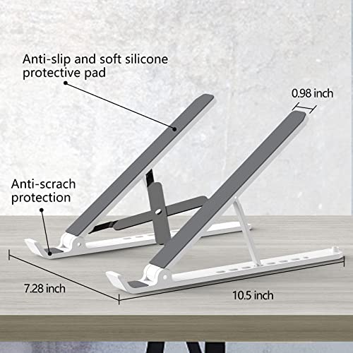 Image of Ritsila Adjustable Laptop Stand, Portable Aluminum Computer Stand Laptop Holder for Desk, Foldable Ventilated Cooling Notebook Stand for MacBook Pro /Air, HP, Lenovo, Sony, Dell, More 10-15.6 inch Laptops