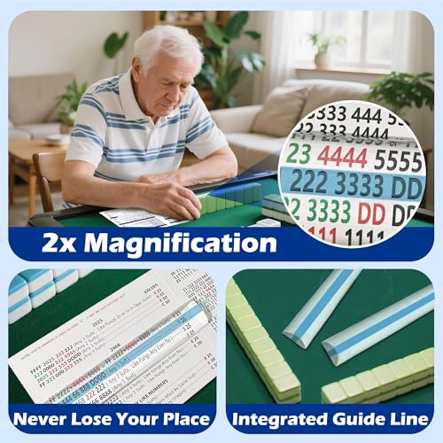 2 Pack Lupa para Mahjong con Línea Guía Azul miniatura 3