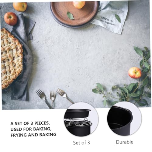 Cabilock 3 Pecas Conjunto de 3 peças para assar cesta de fritadeira aparelhos domésticos bolo airfry