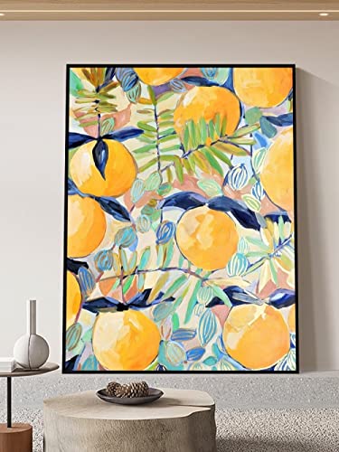 Peintures créatives sans cadre de kaki frui pour décoration murale