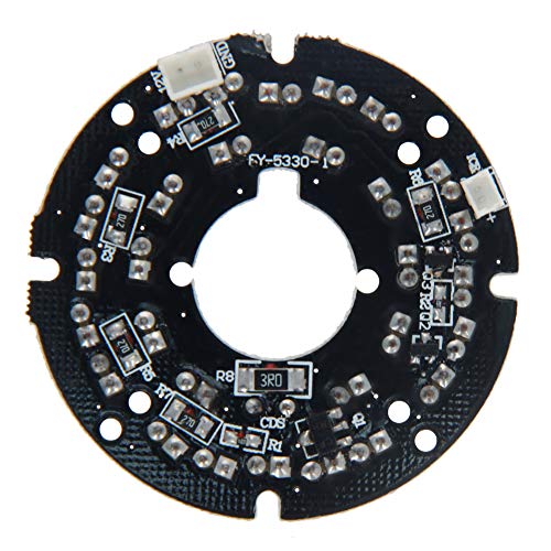 Bettomshin 1 peça OD 2,1 polegadas 30 LED IR infravermelho placa iluminadora, lâmpada de placa redon