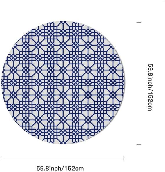 Miniatura 2 de Mantel redondo minimalista en blanco y negro, lavable, resistente a las arrugas, para el hogar, cocina, comedor, picnic, campamento, fiesta,