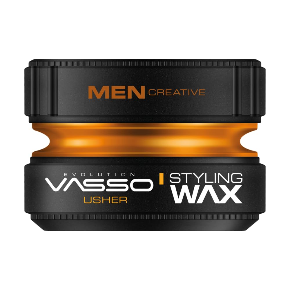 VASSO Parlaklık Kazandıran Wax | Tüm Saç Tipleri | Doğal Tutuş ve Doğal Parlaklık | AQUA Usher 150 ml
