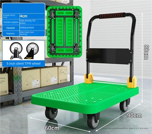 Carretilla plegable resistente con ruedas 300 kg miniatura 2