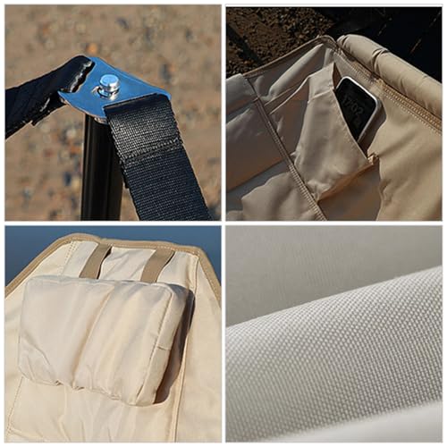 Chaise de camping à bascule pliable et siège ergonomique de pelouse - 8