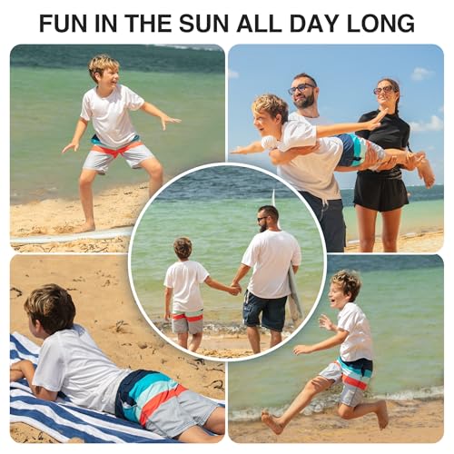 Image of Kanu Surf Boys' Dominica Floral Quick Dry Beach Board Shorts Swim Trunk