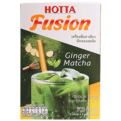 Té verde matcha instantáneo con jengibre 8 sobres 8g miniatura 1