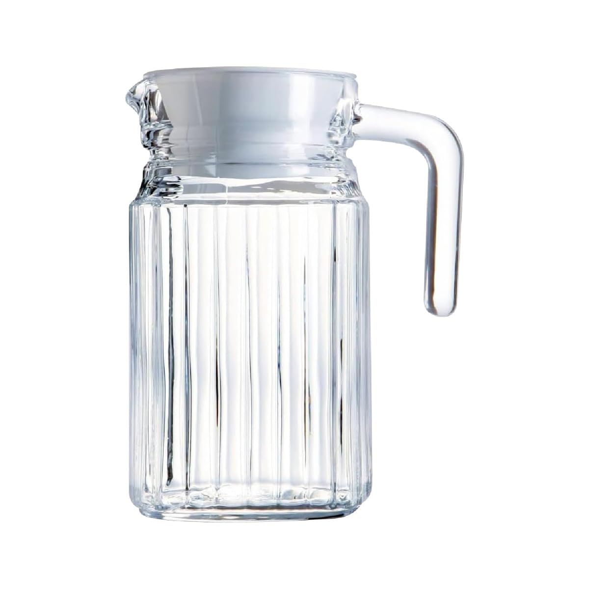 STERUN Transparent Glass Pitcher with Lid 600 ML, Beverage Drink Jug Kettle for Juice, Milk, Water | Fridge Door Jug (600 ML)