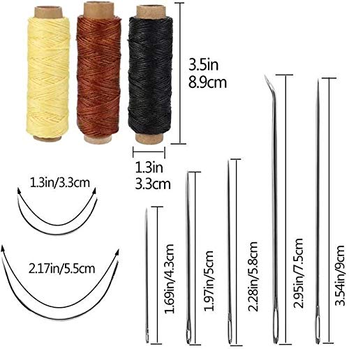 Kit de herramientas for manualidades de cuero, herramientas de costura a mano, materiales for tallar sillas de cuero con caja de herramientas de cuero Maquinaria y Accesorios
