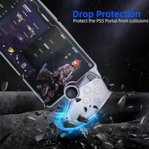 image for HEYSTOP Case for PlayStation Portal with Screen Protector Tempered Gla