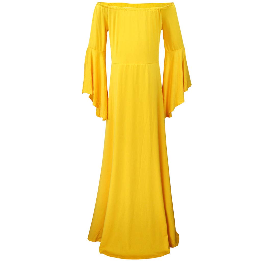 Generisch Mujeres embarazadas sexy fotografía apoyos hombros descubiertos maternidad vestido sólido vestido de maternidad vestido de maternidad sesión de fotos invierno