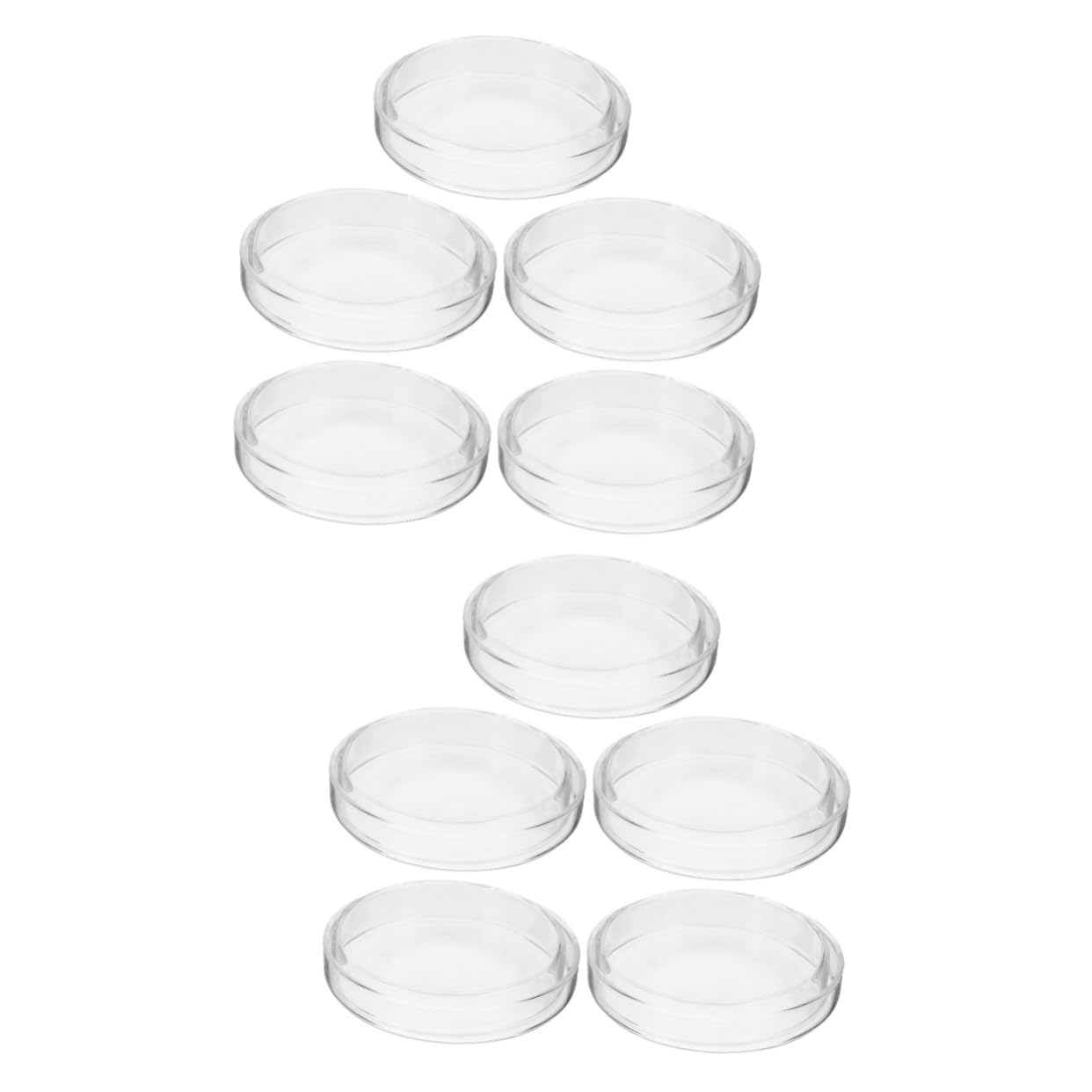 ULTECHNOVO 10 Piezas placa de Petri placas petri pla transparente champiñón flechas plato de cultivo redondo placas celulares Alto borosilicato placa de agar bandeja Multiplicidad