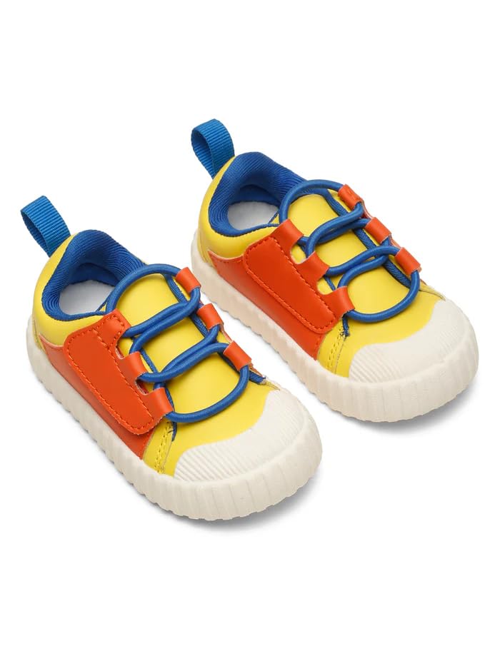 Image of ONYC Toddlers's Comfortable & Lightweight Lace-Free Sneakers - Yellow (Boys)
