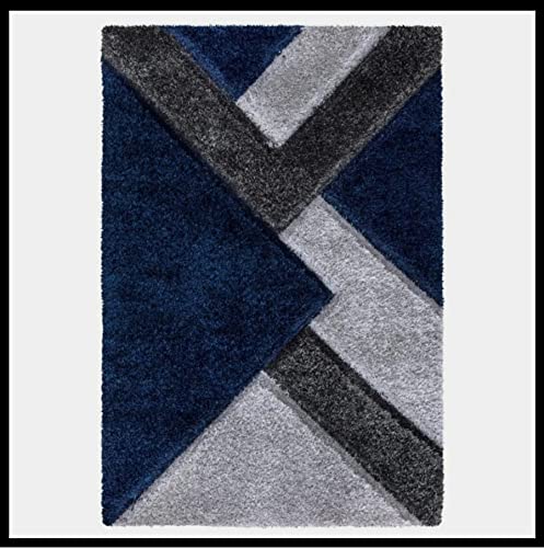 Image of Handmade Shaggy Pure Microfiber Smooth & Anti-Skid Carpets for Bedroom & Living Room, 2 inch Thickness Size- 12X12 Feet