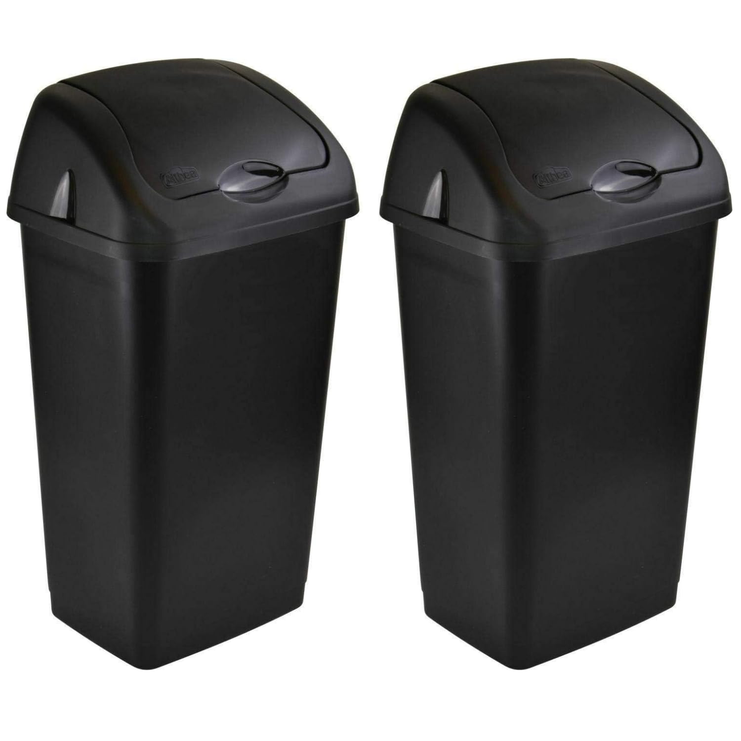 Easy Shopping® 60 Litres Heavy Duty Premium Plastic BLACK Swing Bin for Home and Kitchen Rubbish Waste (2)