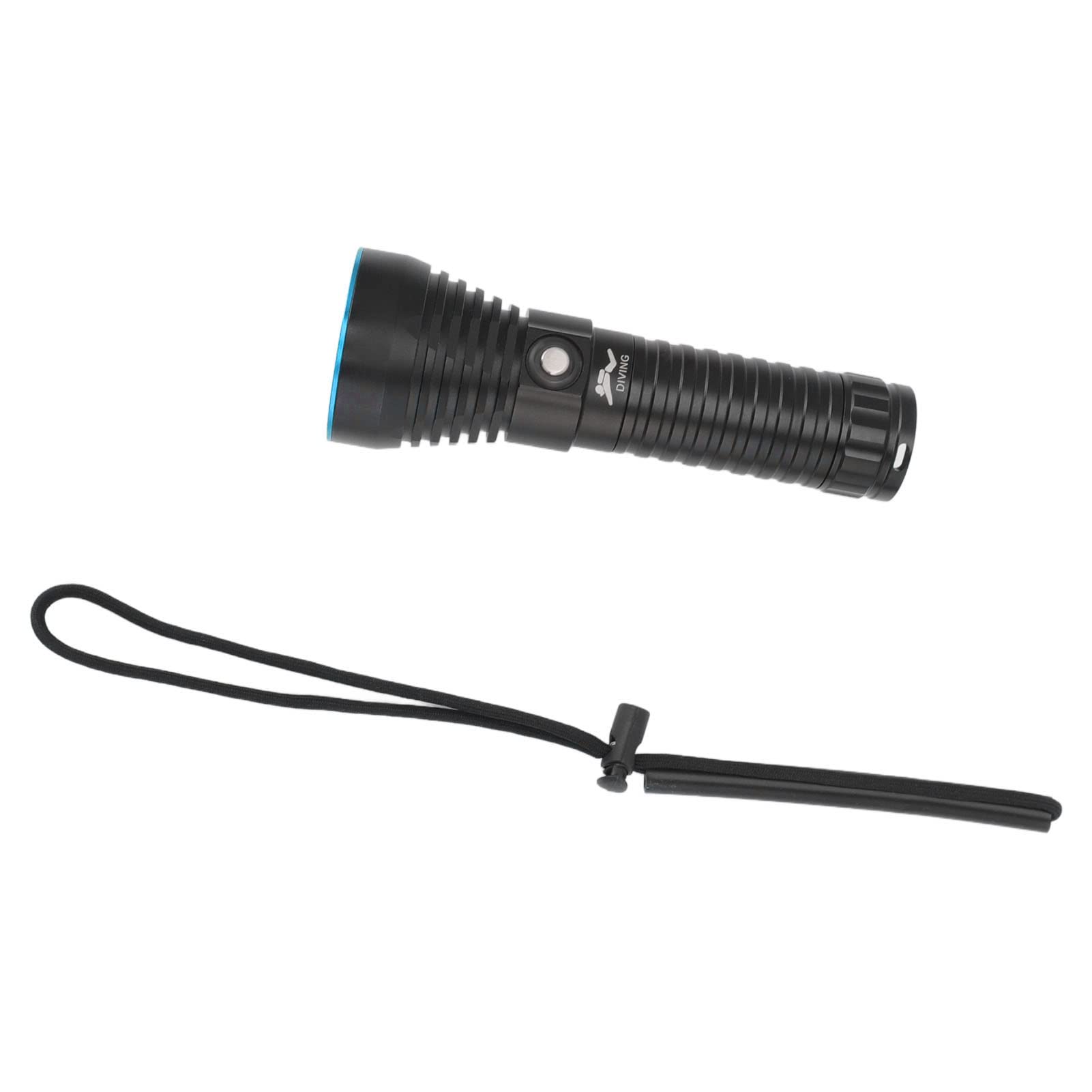 Torcia subacquea LED Torcia subacquea 3000LM Torcia subacquea IPX8 Impermeabile 100M per immersioni subacquee Snorkeling Escursionismo Campeggio Lega di alluminio 155mm (Blu)