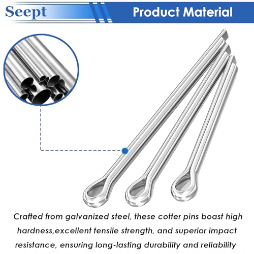 Image of 315Pcs Cotter Pins Zinc Plated Cotter Pins Assortment Kit Tractor Pin Used for Hitch Pin Lock System, Trucks, Engine Repair in Towing Hitch Clips & Pins