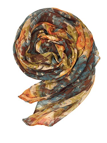 YOUR SMILE Ladies/Women's Lightweight Floral Print/Solid Color mixture Shawl Scarf For Spring Summer season3