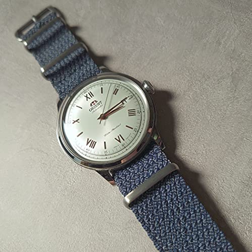 Image of time+ Tropic NATO G10 Perlon Military Watch Strap Black - Choose Hardware & Width (18mm,20mm,22mm)