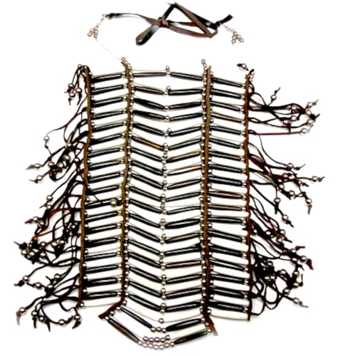 Hand Crafted Authentic Buffalo Hair Pipe Full Chest Plate Bone Breast Plate Native American