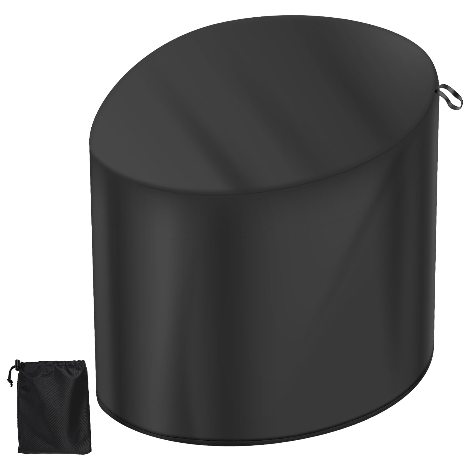 YJQXMYU Papasan Chair Cover, Waterproof Dustproof Lounge Chair Tarpaulin with Bottom Drawstring & Storage Bag, 210D Oxford Fabric Rattan Protective Chairs Cover for Indoor Patios Gardens(S)