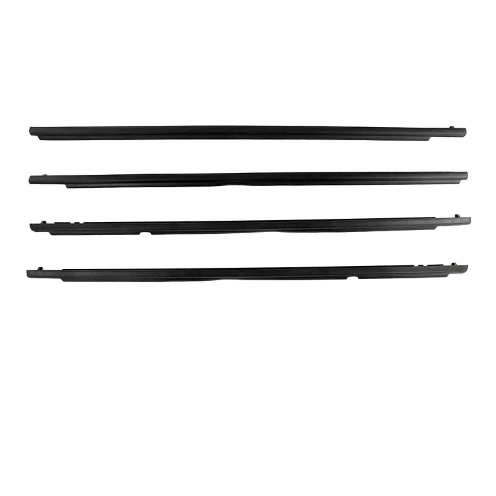 Glilar Black Automotive Window Seals Compatible With Toyota For Corolla 2009-2012 4Pcs Car Seal Belts Left And Right Window Weatherstrip Moulding Trim 7573012300(Black)