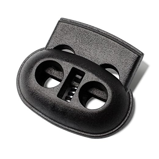 DYZD Plastic Cord Locks Spring Toggle Stopper Double Hole Cord Locks for Drawstring,Clothing, Shoelaces, Backpack, Lanyard