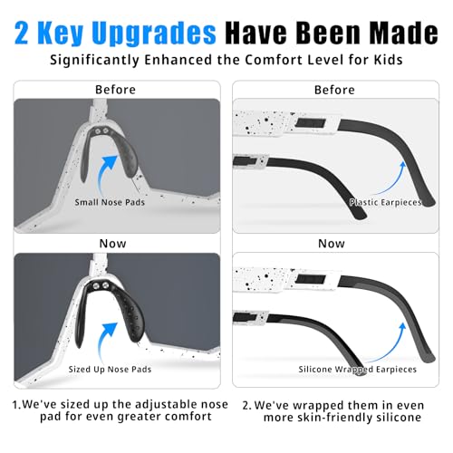 X-TIGER Polarized Youth Baseball Sunglasses UV400 Kids Sunglasses Boys Girls 8-12 Youth for Softball Cycling Sports Glasses by X-TIGER - Image 6