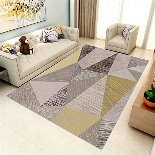 Tapis moderne multicolore 60x90cm abstrait pour salon et chambre - 2