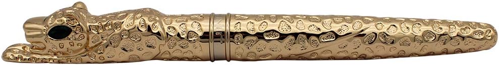 Leopard Jinhao Rollerball Pen Liquid Ink Big Heavy Pen Business Signature Collection Pen (Golden)