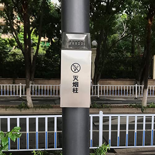 Premium Wall-Mounted Stainless Steel Outdoor Trash Can - Commercial Waste Bin for Patios, Restaurants, Bars, Durable Receptacle for Efficient Waste Management