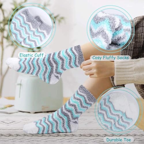 Image of Fuzzy Socks for Women Fluffy Cozy Slipper Socks Fall Halloween Socks Gifts