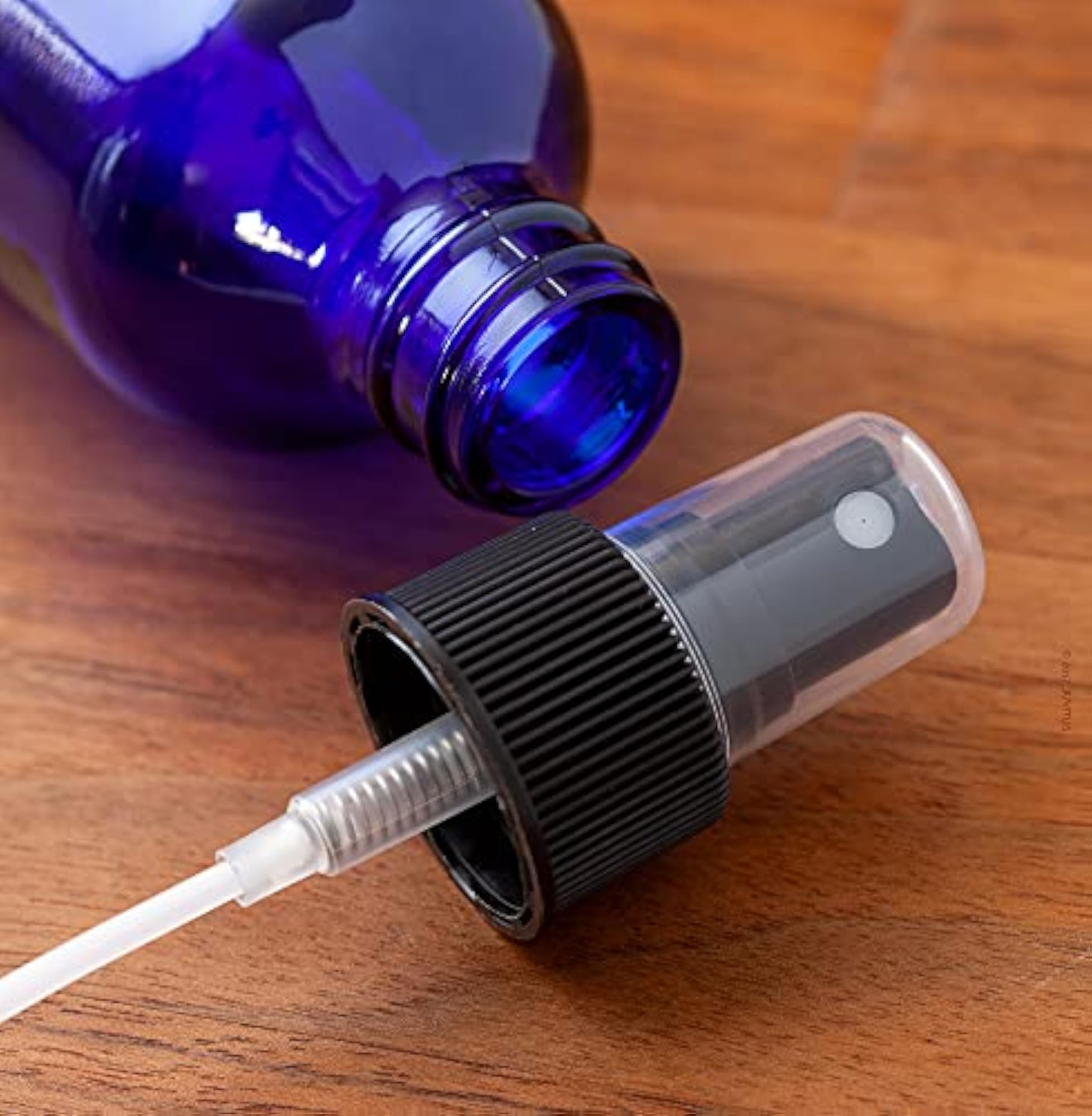 Cobalt Blue Glass Bottle with Fine Mist Atomizer Sprayer 12 Piece Set