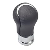 Manual Chrome Leather Car Gear Stick Shift Knob Gearbox Shift Knob Boot for Toyota HILUX REVO 2015-2020