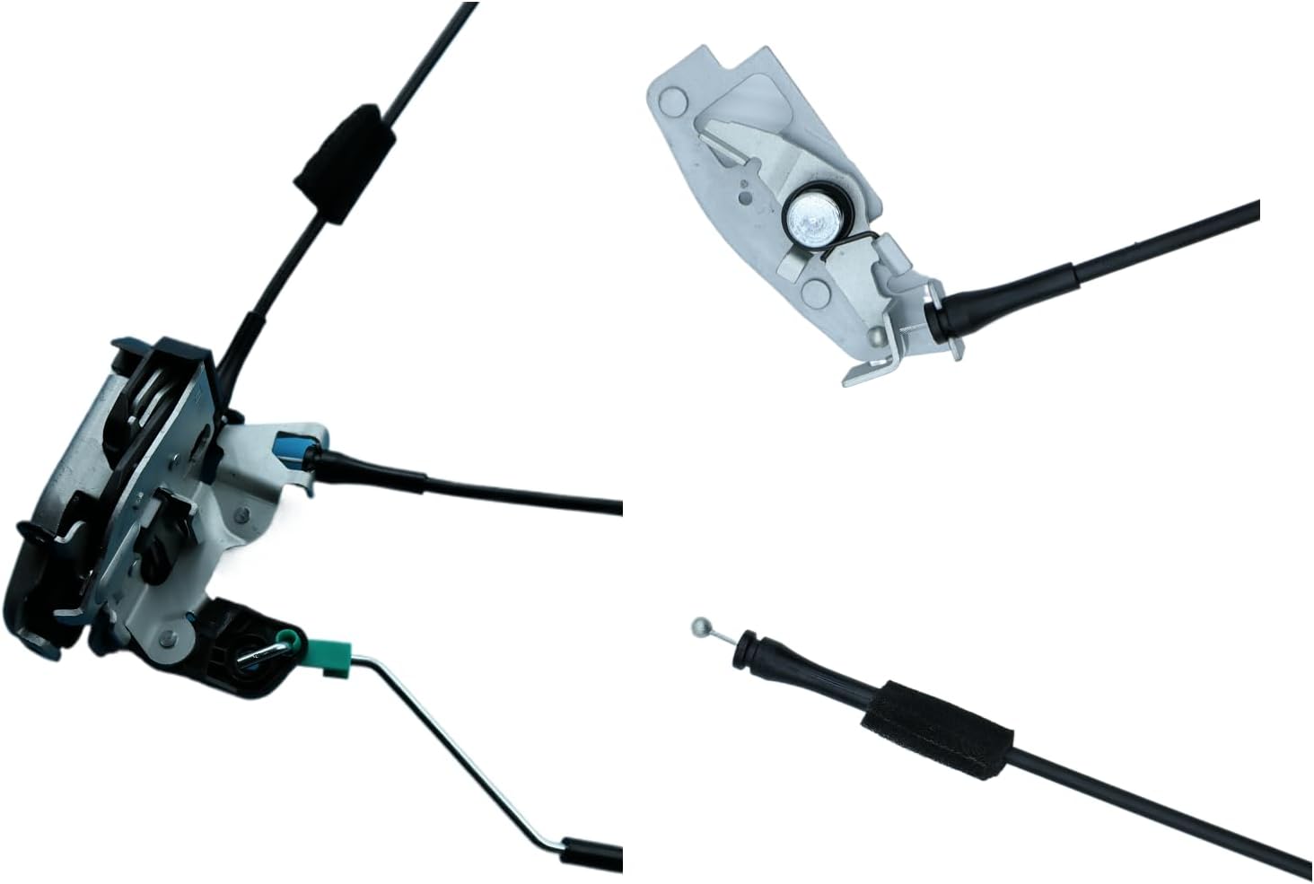 Side Door Latch Assembly w/Cable Rod Ford E150 E250 E350 1992-2018 Econoline Van， Replaces 8C2Z15264A00B