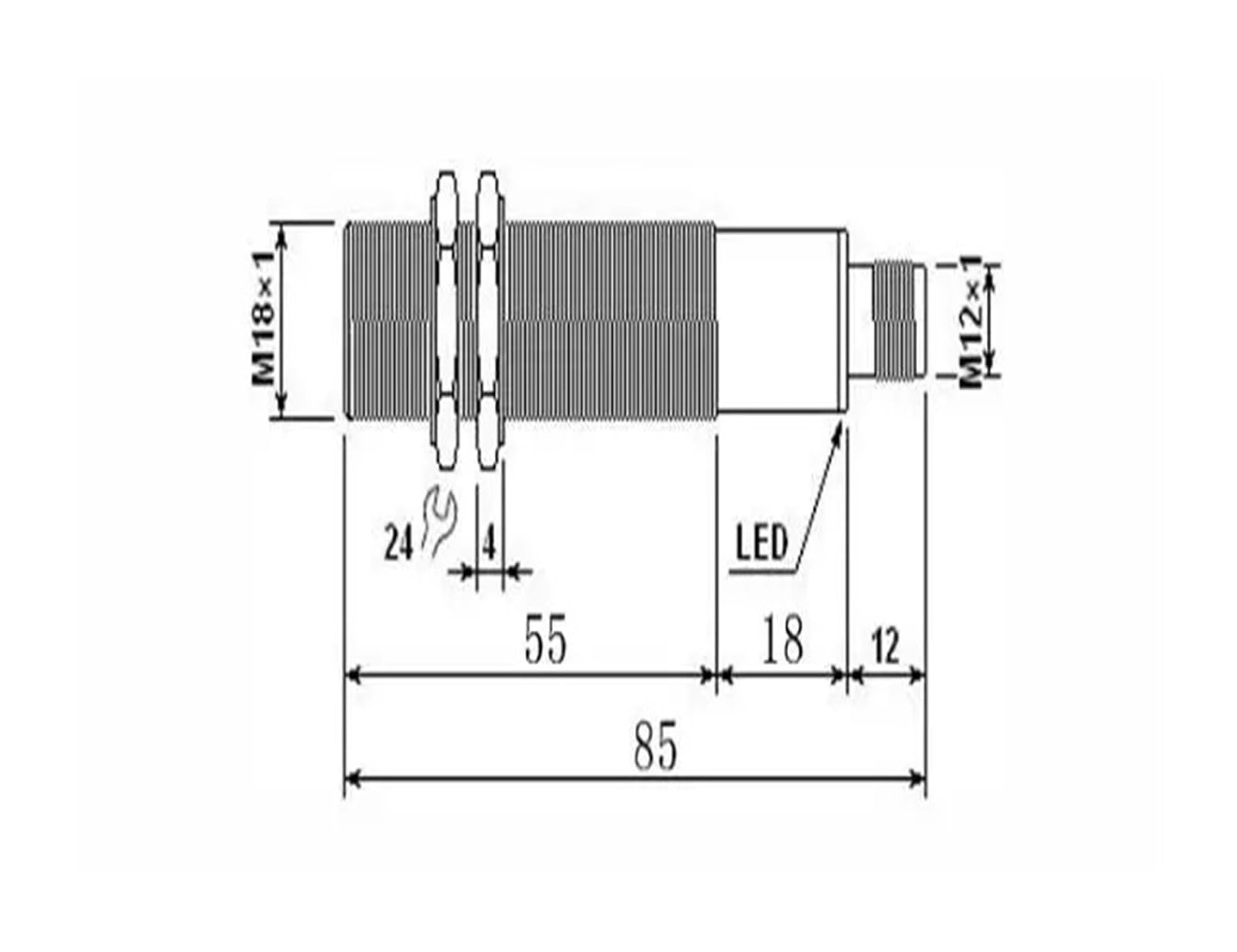M18 Distance sensor Analog | 0-5V/0-10V/1-5MA/4-20MA Motion proximity switch sensor(1-5MA)