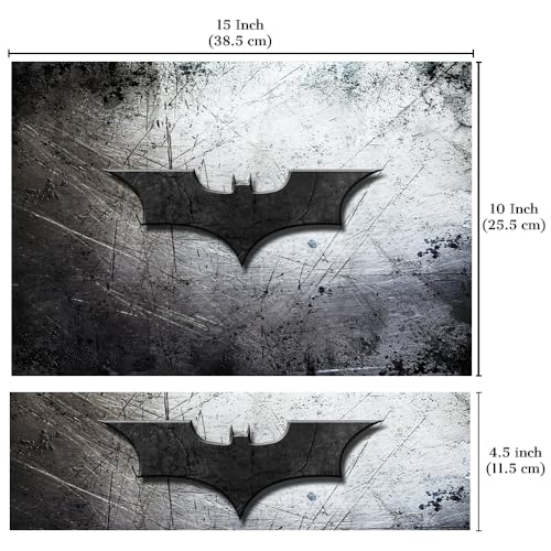 Image of Full Laptop Skin Stickers HD Quality Sticker for Laptops Upto 15.6 inch (Dustproof|Waterproof|Scratchproof|Reusable) - BE Batman SLVR FL